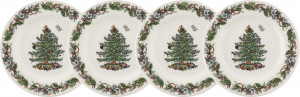 10667045 Spode Набор тарелок закусочных Spode Рождественская ель. Эксклюзив 20см, 4шт Фаянс