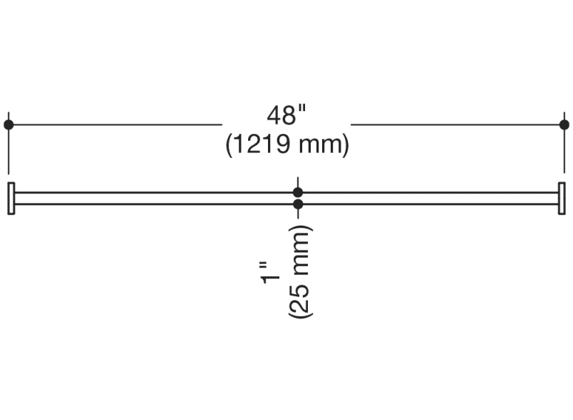 900.34.40160 Карниз HEWI USA Produkte  - Вид №1