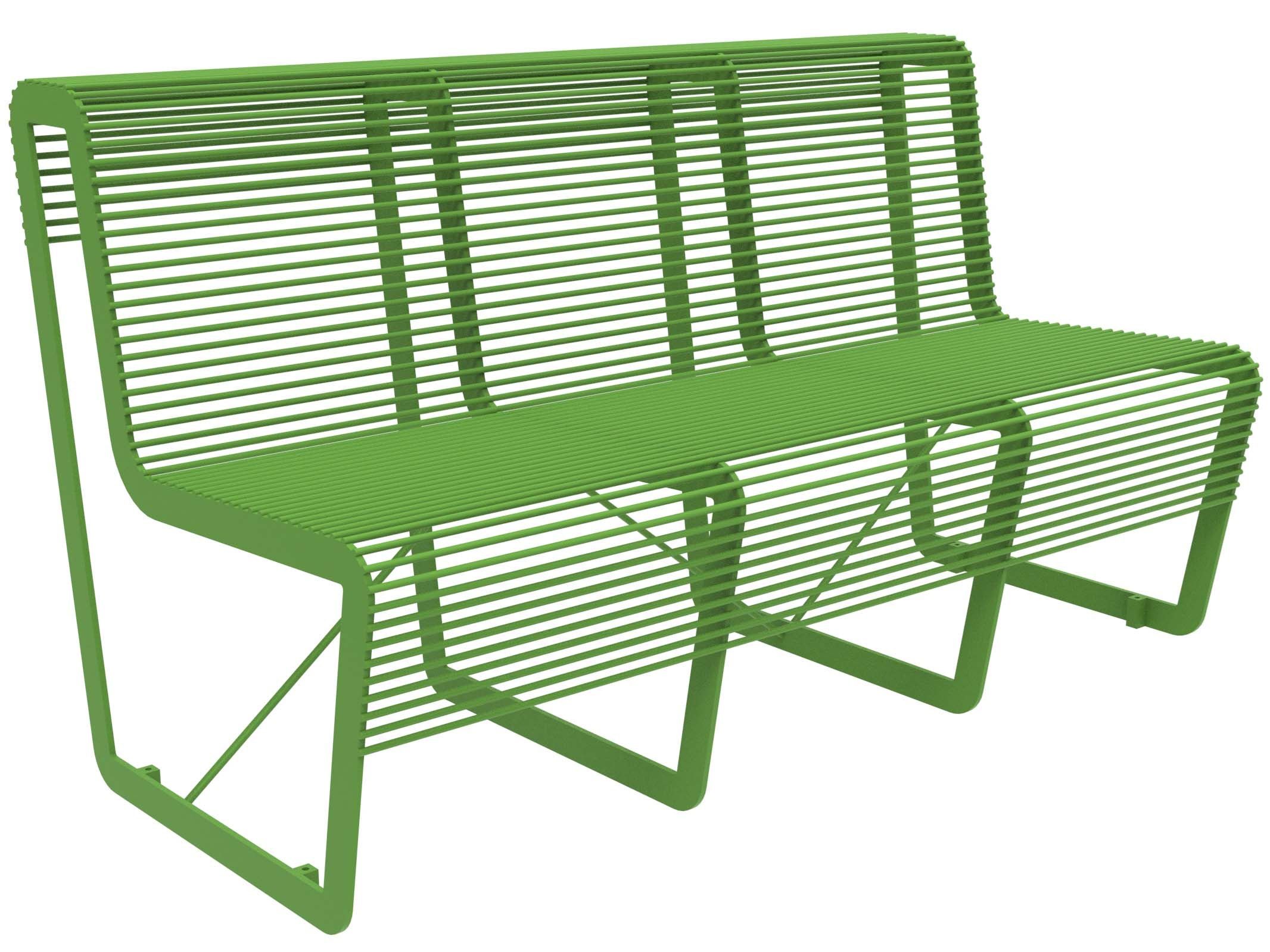 Оцинкованная стальная скамья со спинкой Lazzari Light ARCH-00099033 - Вид №10