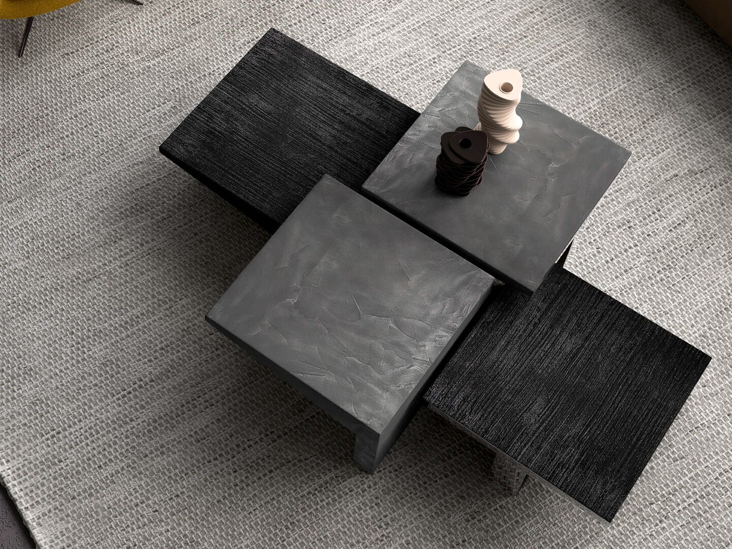 Квадратный журнальный столик из смолы Arketipo TALKING HEADS ARCH-00004710 - Вид №2