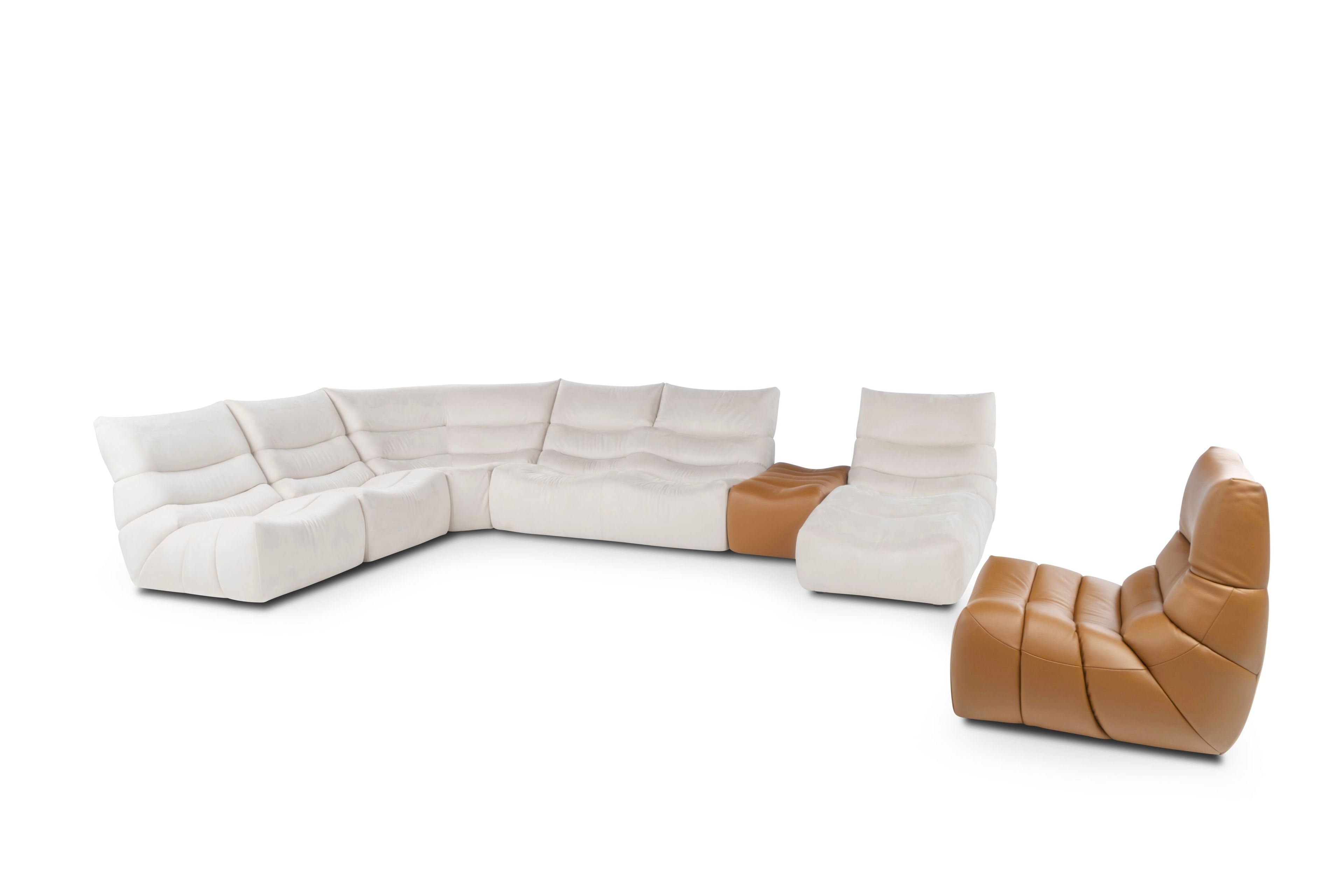 Кожаное кресло с подголовником Calia Italia Modular ARCH-00106203 - Вид №1