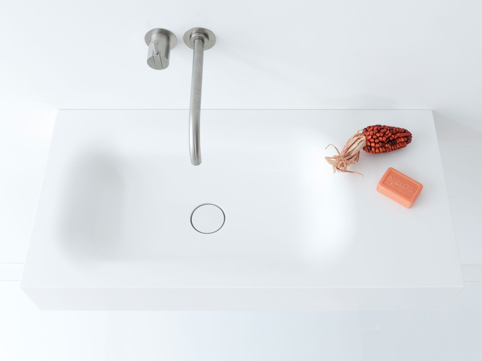 Прямоугольный подвесной умывальник в HIMACS Not Only White Blend ARCH-00103467 - Вид №5