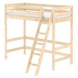 Кровать Flexa Classic высокая с наклонной лестницей, лакированная, 200 см