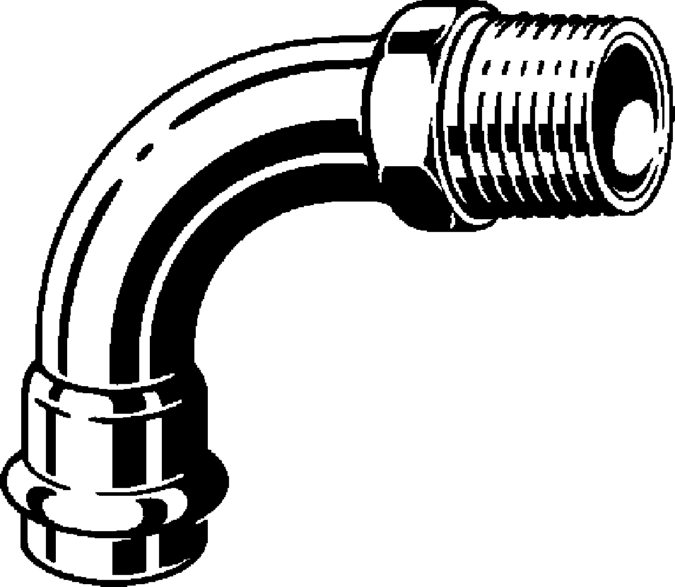 Viega Угольник переходной 90° Prestabo 1114 (558475) 558 475 - Вид №1