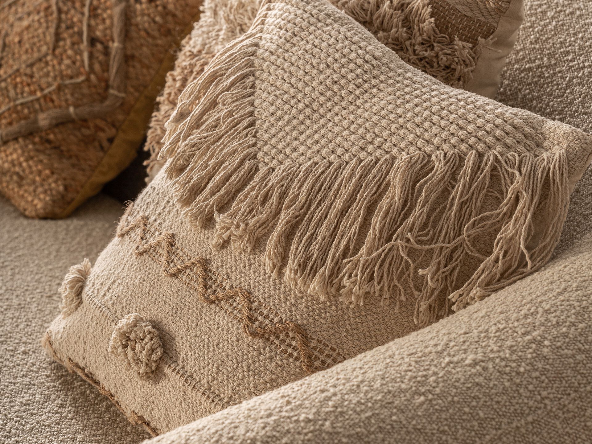 Квадратная подушка из мешковины Vical Home YAIRA ARCH-00092580 - Вид №2