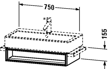 VE600608686 Vero Тумбочка подвесная Капучино глянцевый лак Duravit - Вид №1