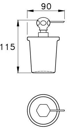 RUBINETTERIE STELLA Керамический дозатор мыла Italica sun-id-1357684 - Вид №2