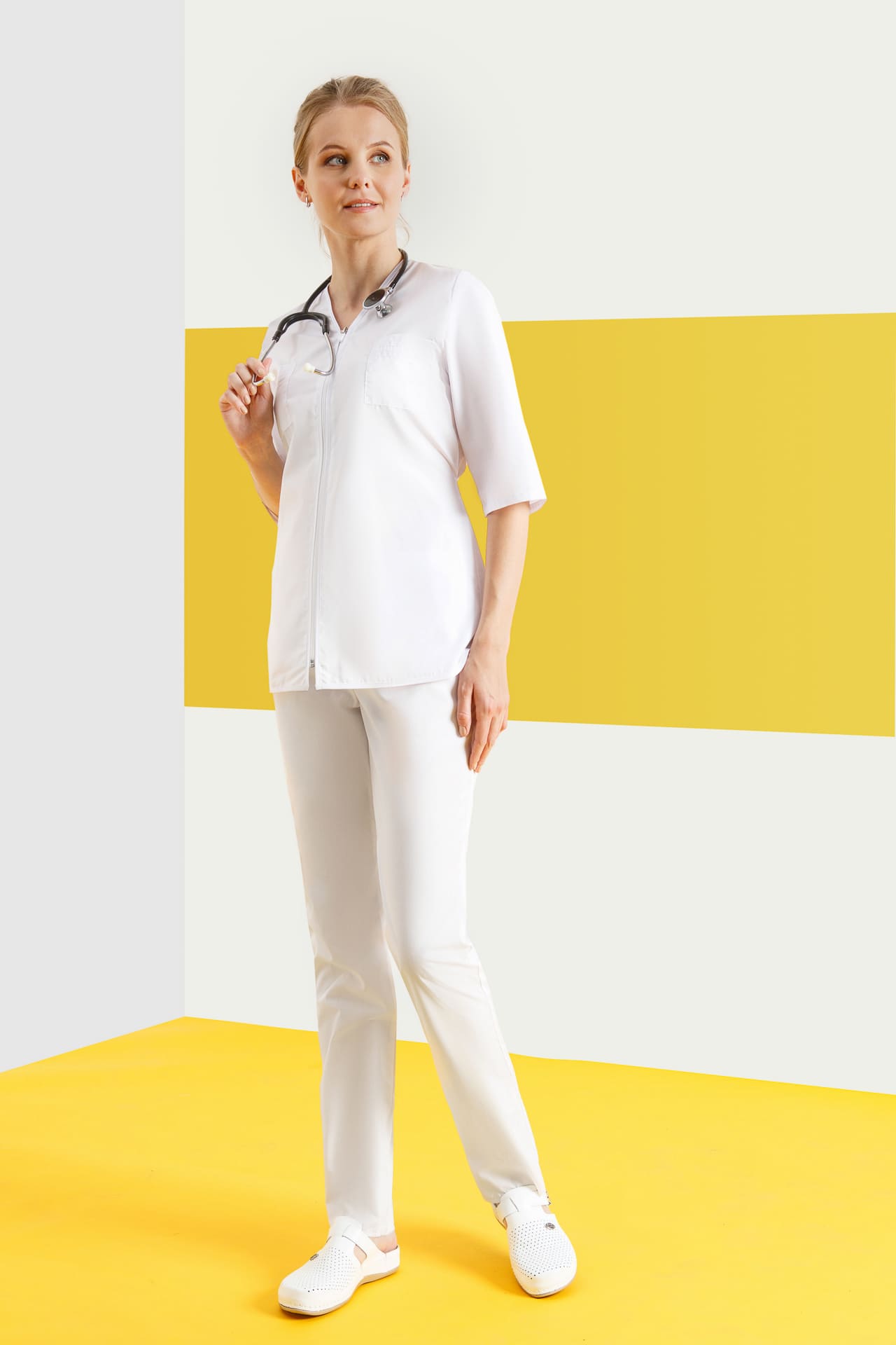 66190 Куртка "Сервис" белая  Медицинская одежда  размер 44/158-164 Спецодежда  - Вид №5