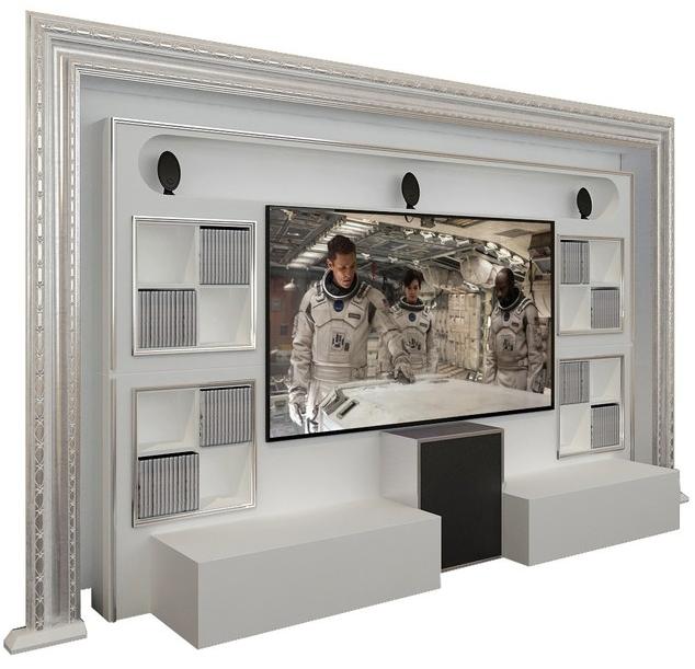 Vismara Design Оборудованная лакированная стена с тумбой под телевизор Classic sun-id-1379132 - Вид №14