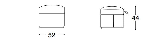 Круглый пуф с колесами VOLPI Луиджи Вольпи ARCH-00089669 - Вид №1