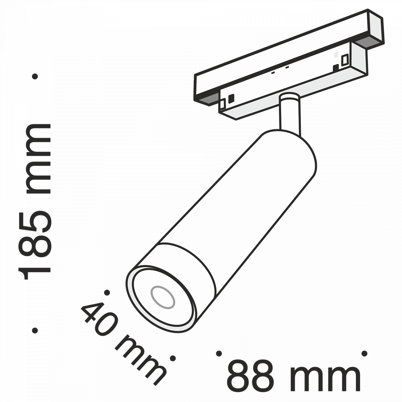 Трековый светильник черный TR019-7W3K TECHNICAL MAGNETIC TRACK SYSTEM 00-3956251 Черный  - Вид №2