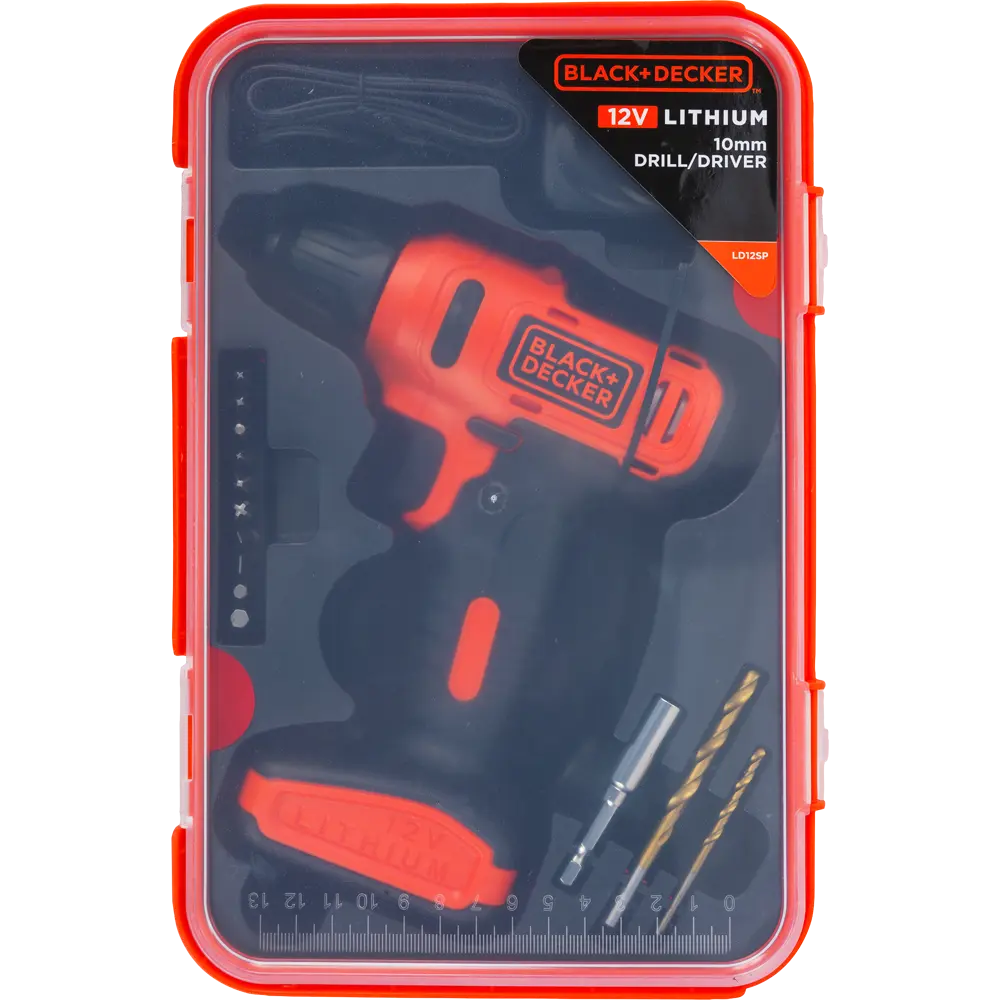 Дрель-шуруповерт аккумуляторная Black&Decker LD12, 12 В Li-ion 1.5 Ач BLACK + DECKER STLM-2089910 - Вид №6