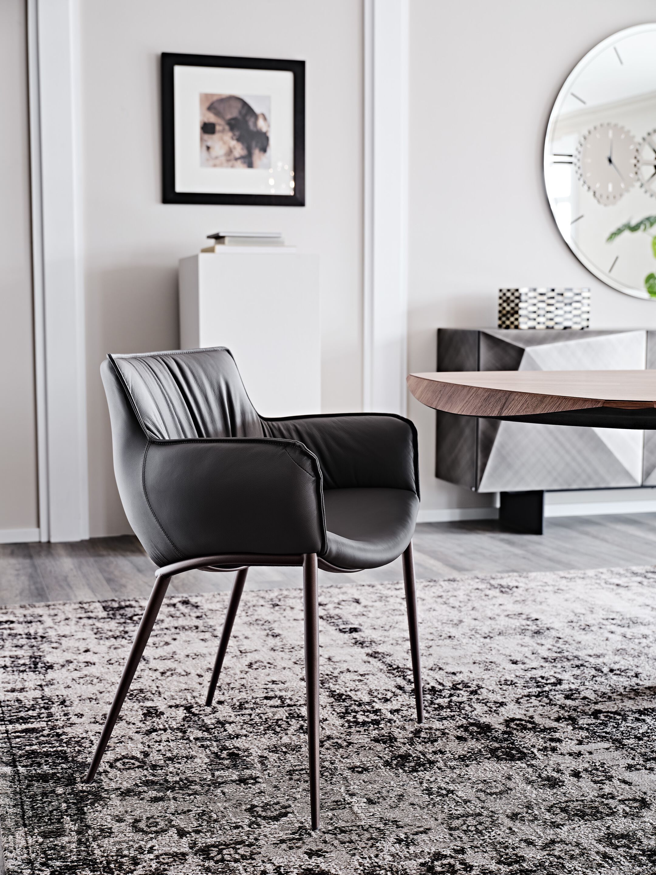 Кожаный мягкий стул с подлокотниками Cattelan italia Ронда ARCH-00130612 - Вид №2