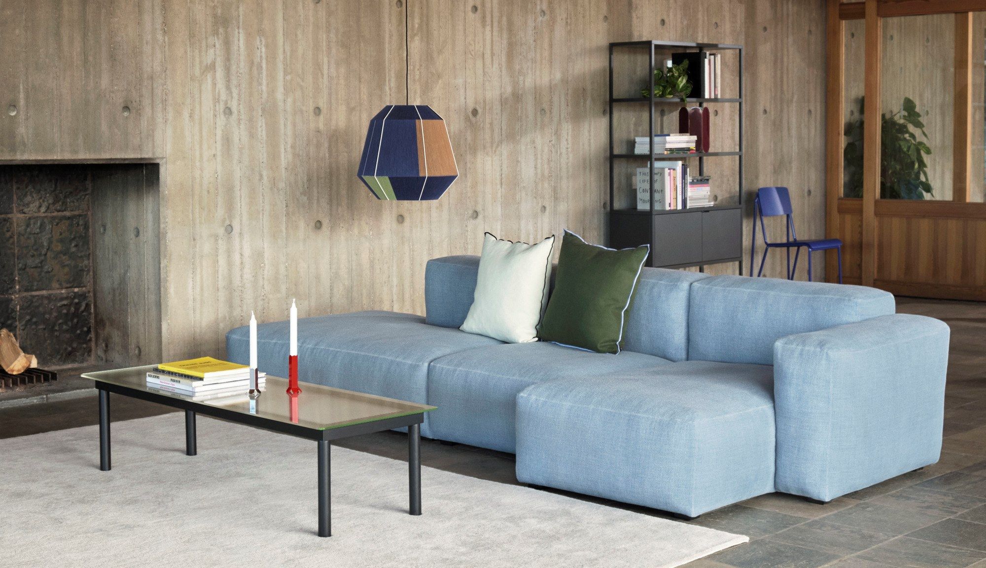 Низкий прямоугольный журнальный столик из дерева и стекла Hay KOFI ARCH-00118867 - Вид №18