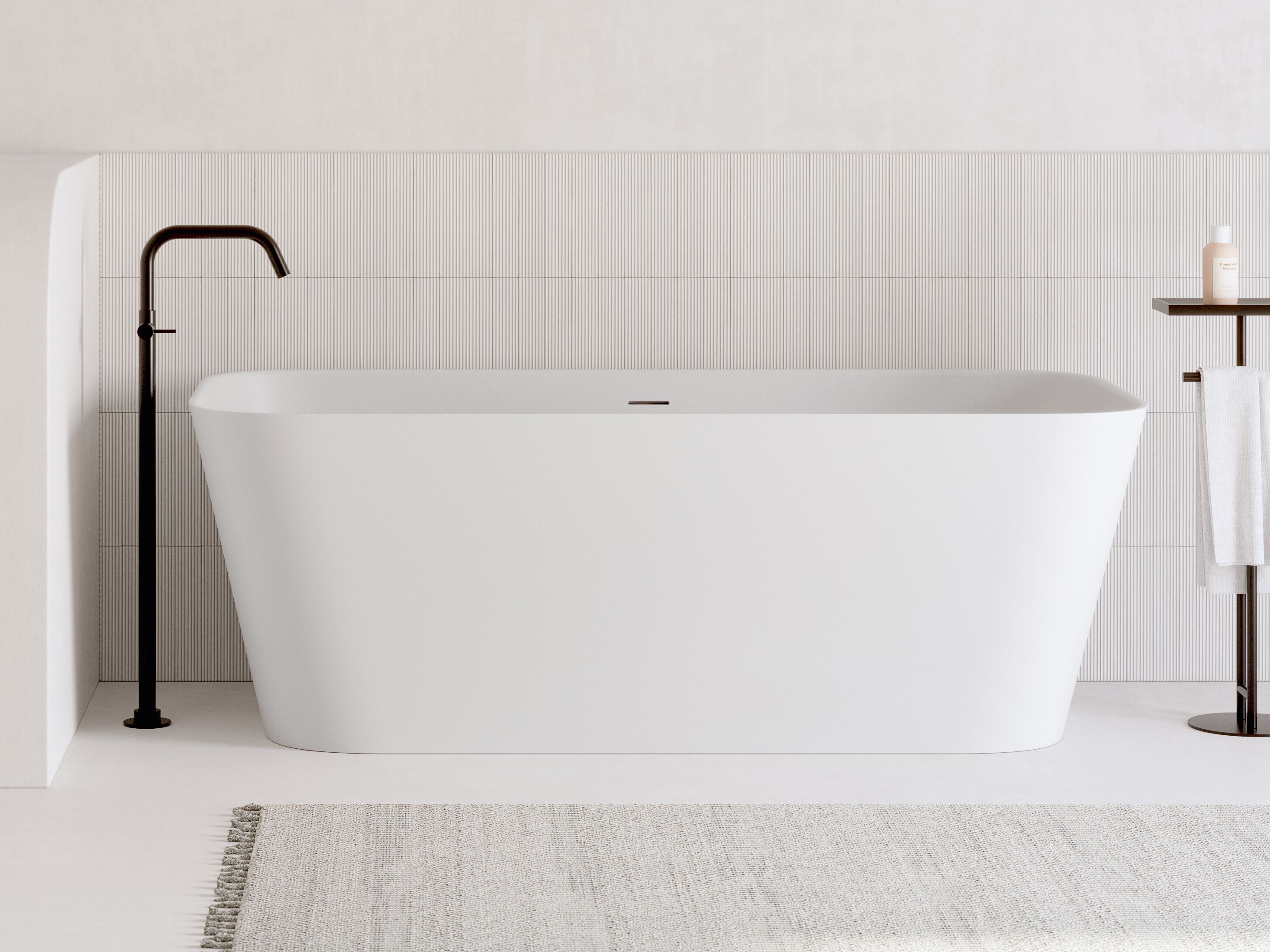 Прямоугольная ванна в центре комнаты в твердой поверхности Ceramica Globo CANDELA ARCH-00118679 - Вид №1