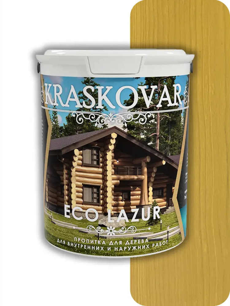 91671153 Пропитка для дерева лессирующая Kraskovar Eco Lazur цвет сосна 2 л STLM-0858610
