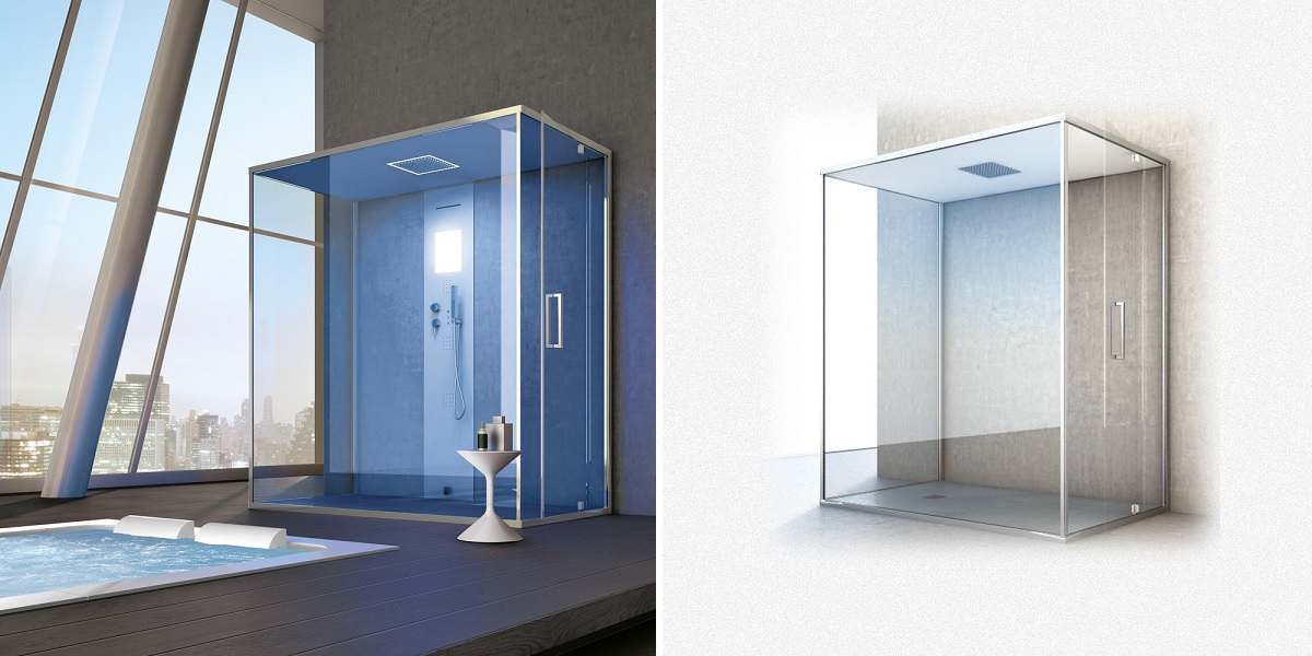 Ограждение для душа и турецкой бани Gemini 6 140х110 см 1GNU3S0 Gruppo Geromin - Вид №1