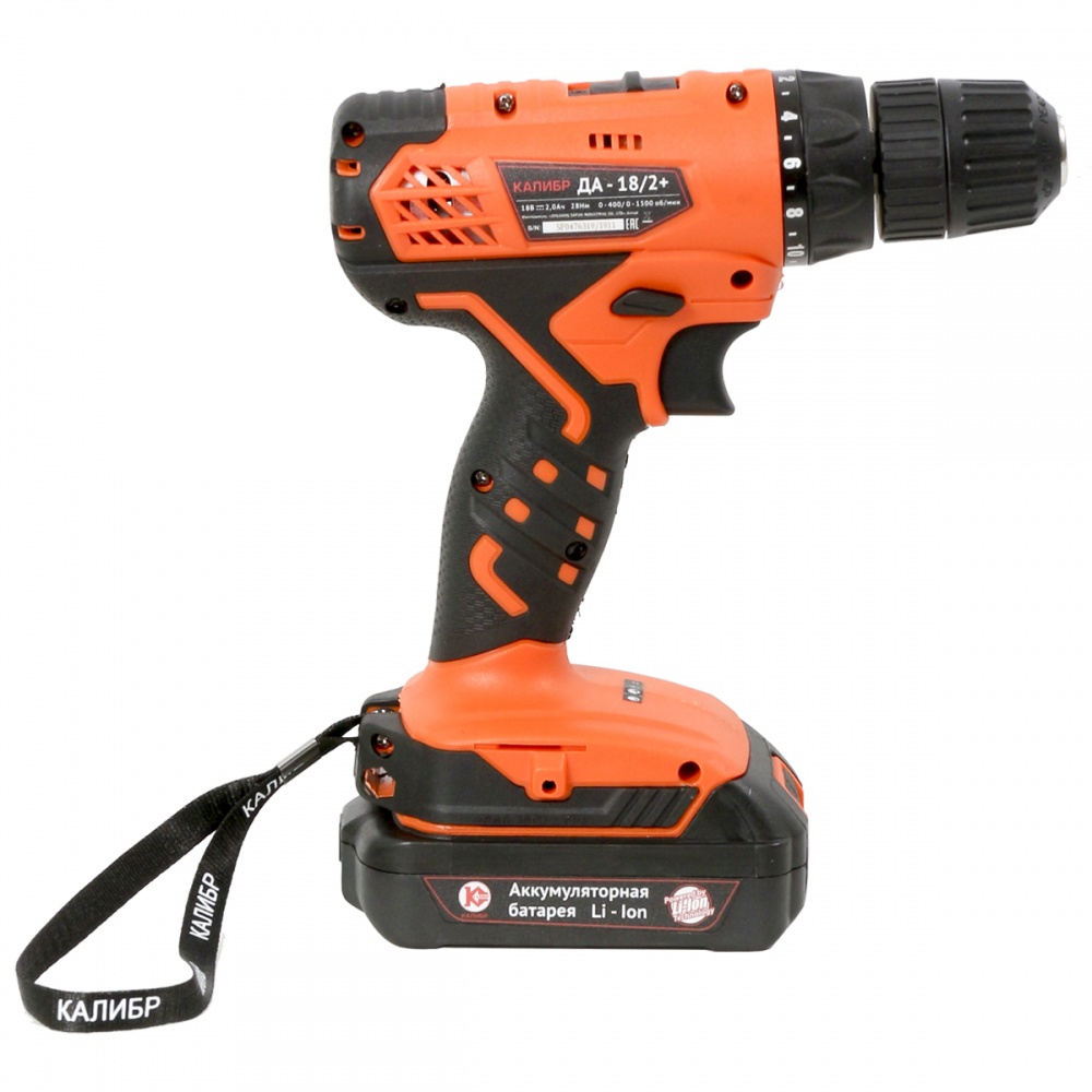 43801 Калибр Аккумуляторная дрель (Li-Ion) ДА-18/2+  - Вид №1