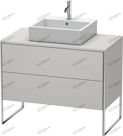 XS492103939 Тумбочка для консоли напольная XSquare #XS4921 1000 x 548 мм Скандинавский белый шелковисто-матовый лак Duravit