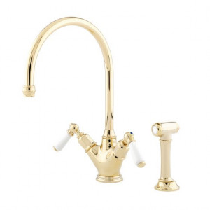 4367 Смеситель для мойки Minoan с рычажными ручками и ополаскивателем Traditional Perrinandrowe