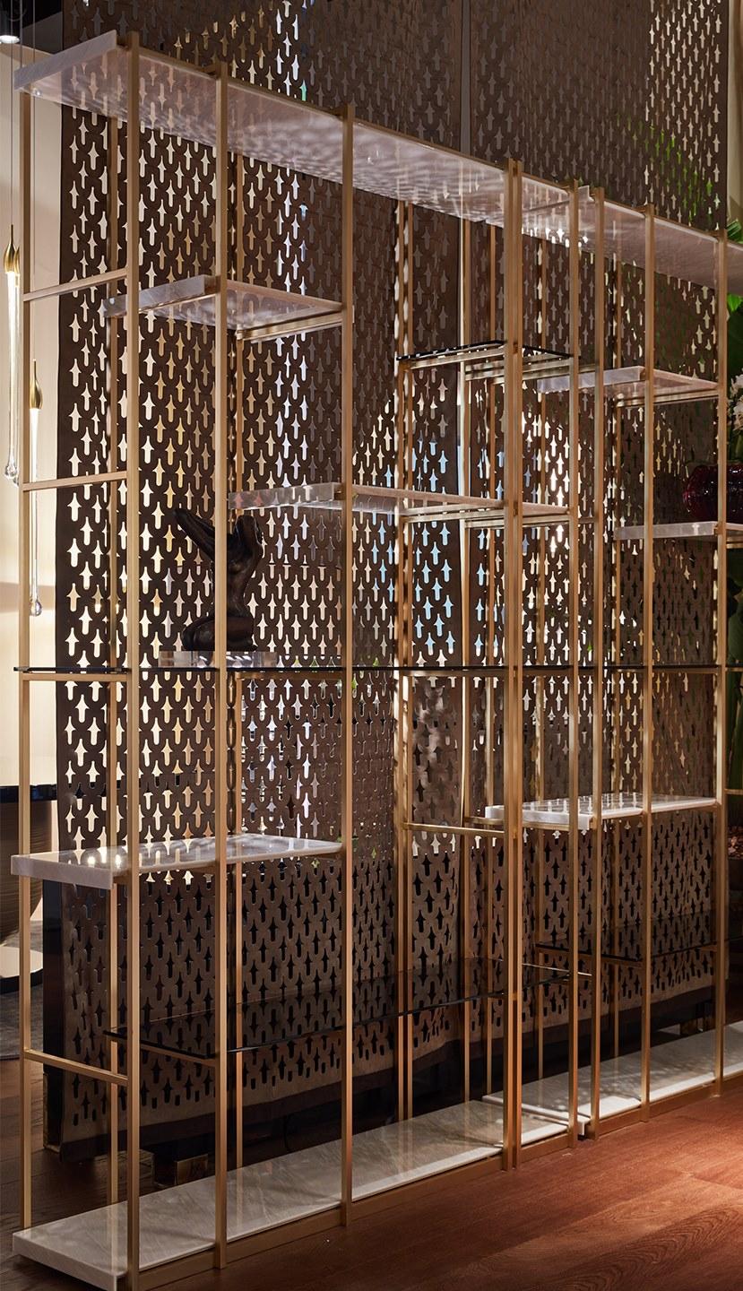 Paolo Castelli Открытый книжный шкаф из металла и мрамора sun-id-1442979 - Вид №3