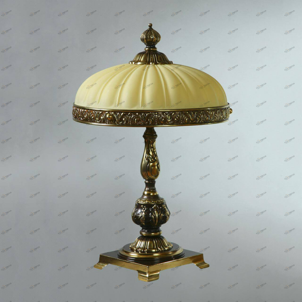 Лампа настольная 46х30 см желтая Ambiente Lugo 8539T/3 PB AMBIENTE КЛАССИЧЕСКИЕ 00-3889140 Бронза;желтый 