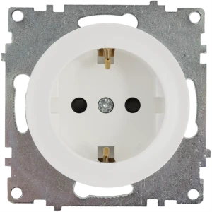 Розетка встраиваемая Onekey Florence с заземлением со шторками цвет белый