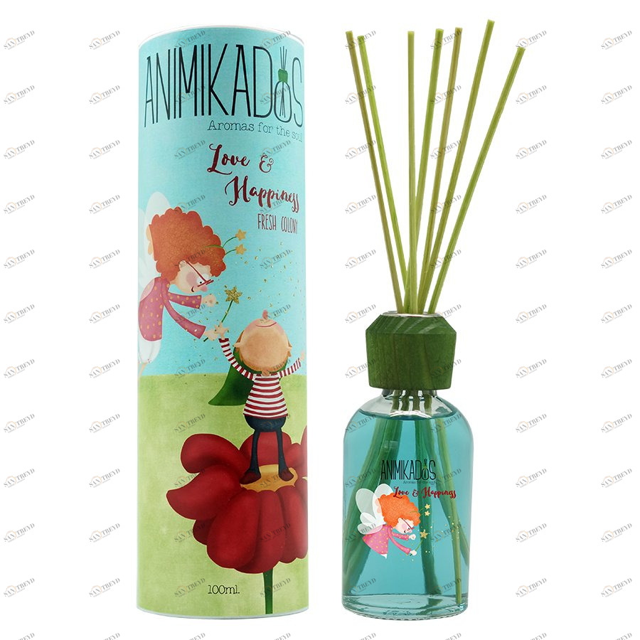 Диффузор ароматический 100 мл цитрусовый Love&Happiness Animikados AMBIENTAIR  00-3881055 Голубой 