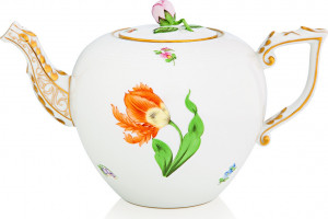 10595566 Herend Чайник 0,8л "Китти" (с бутоном) Фарфор