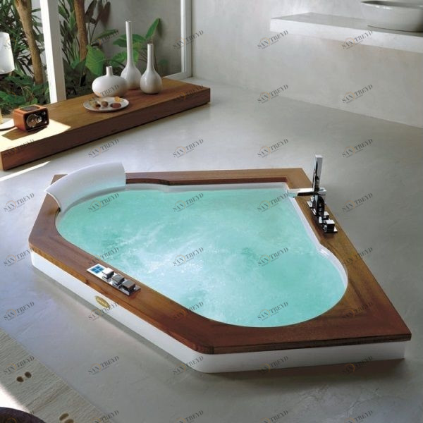 Ванна встроенная с гидромассажем "BASE" Aura Corner 160 9H43-472 Jacuzzi 9H43472