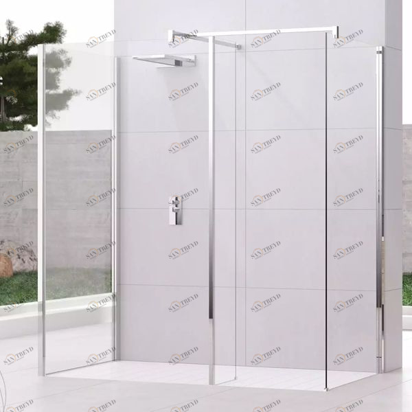 Novellini. Душевой уголок 140x90 см H10 с хромированным профилем KUADRA KUADHL1001KKUADHL301K2XKUADH901K