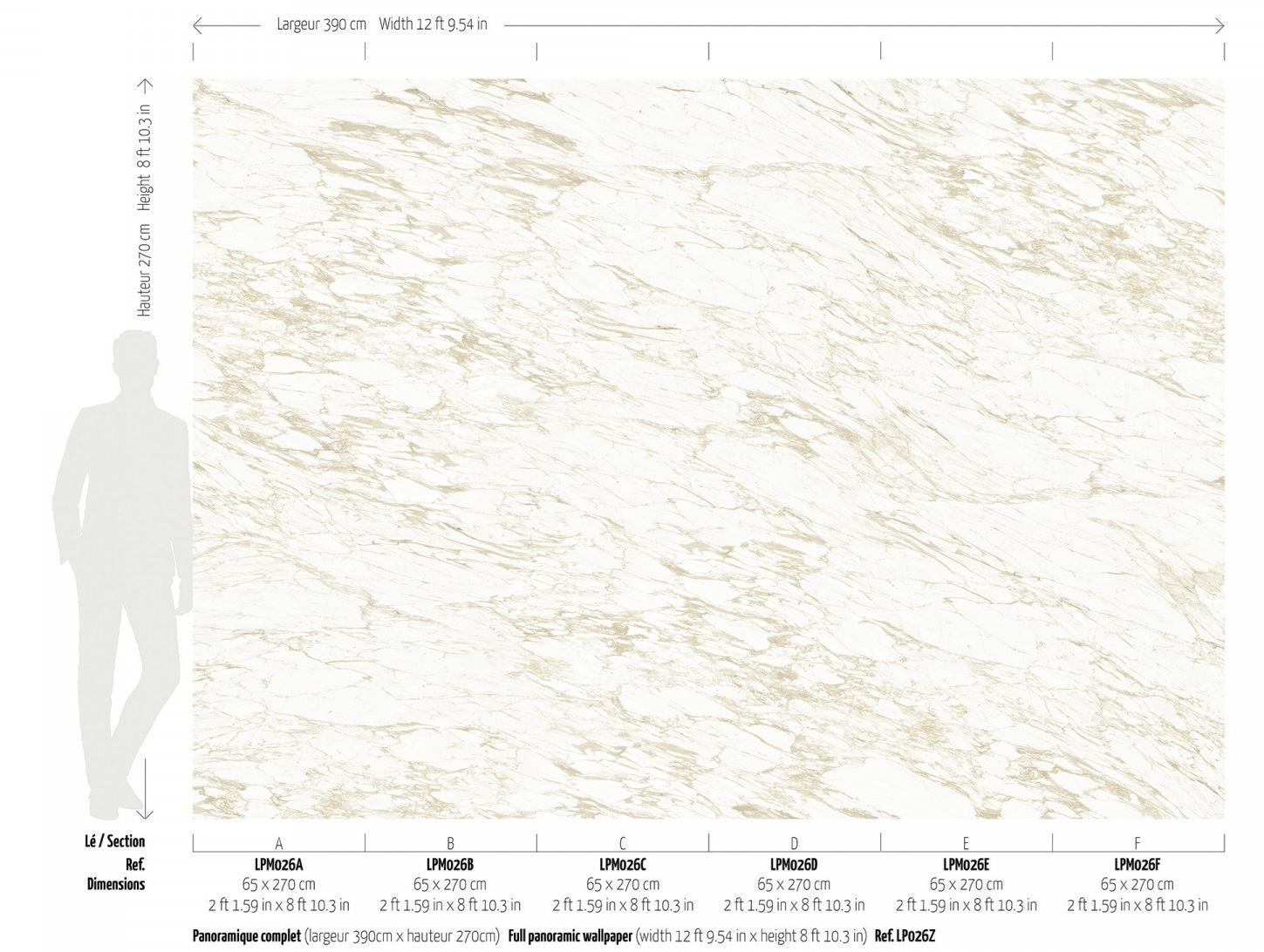 Koziel Панорамные моющиеся обои с эффектом мрамора Marbles Lpm026-x - Вид №3