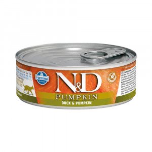 ПР0057883*12 Корм для кошек N&D Pumpkin с тыквой, утка банка 80г (упаковка - 12 шт) Farmina