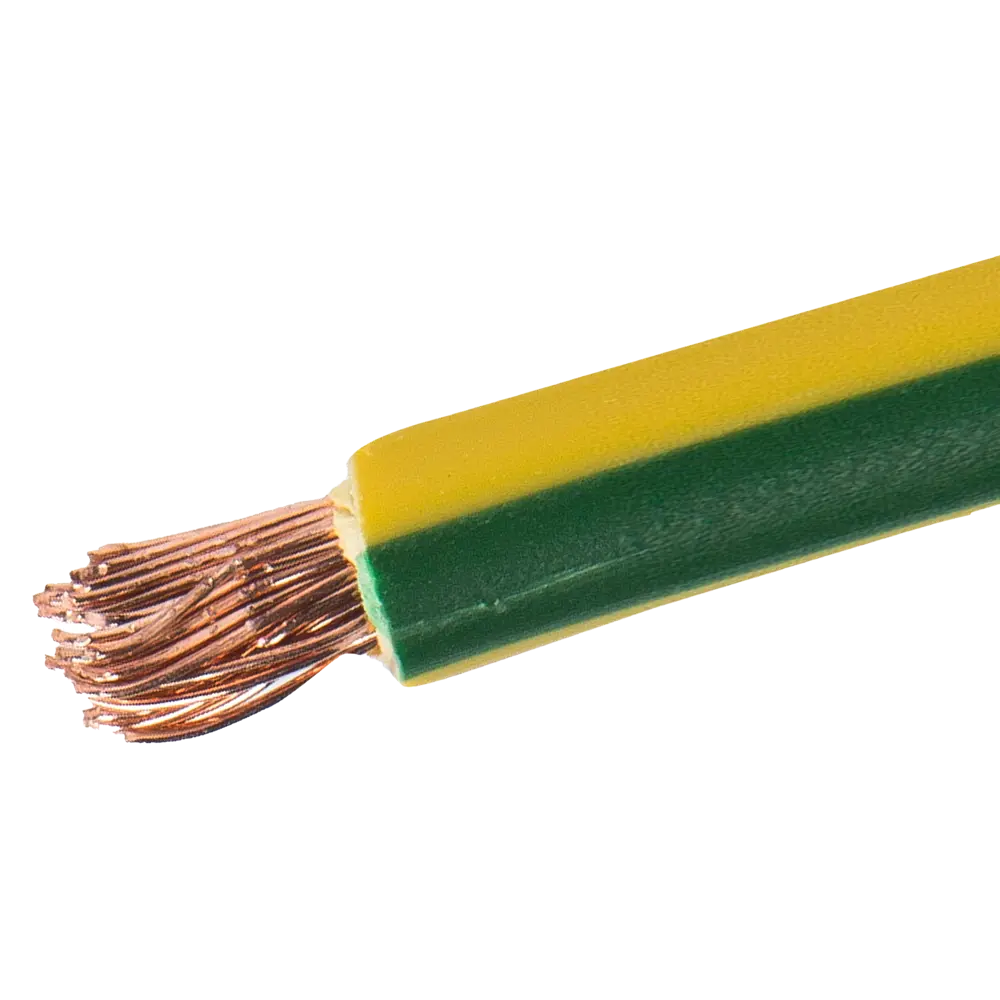 Провод Electraline ПуГВ 1x6 на отрез ГОСТ цвет жёлто-зелёный STLM-2020633