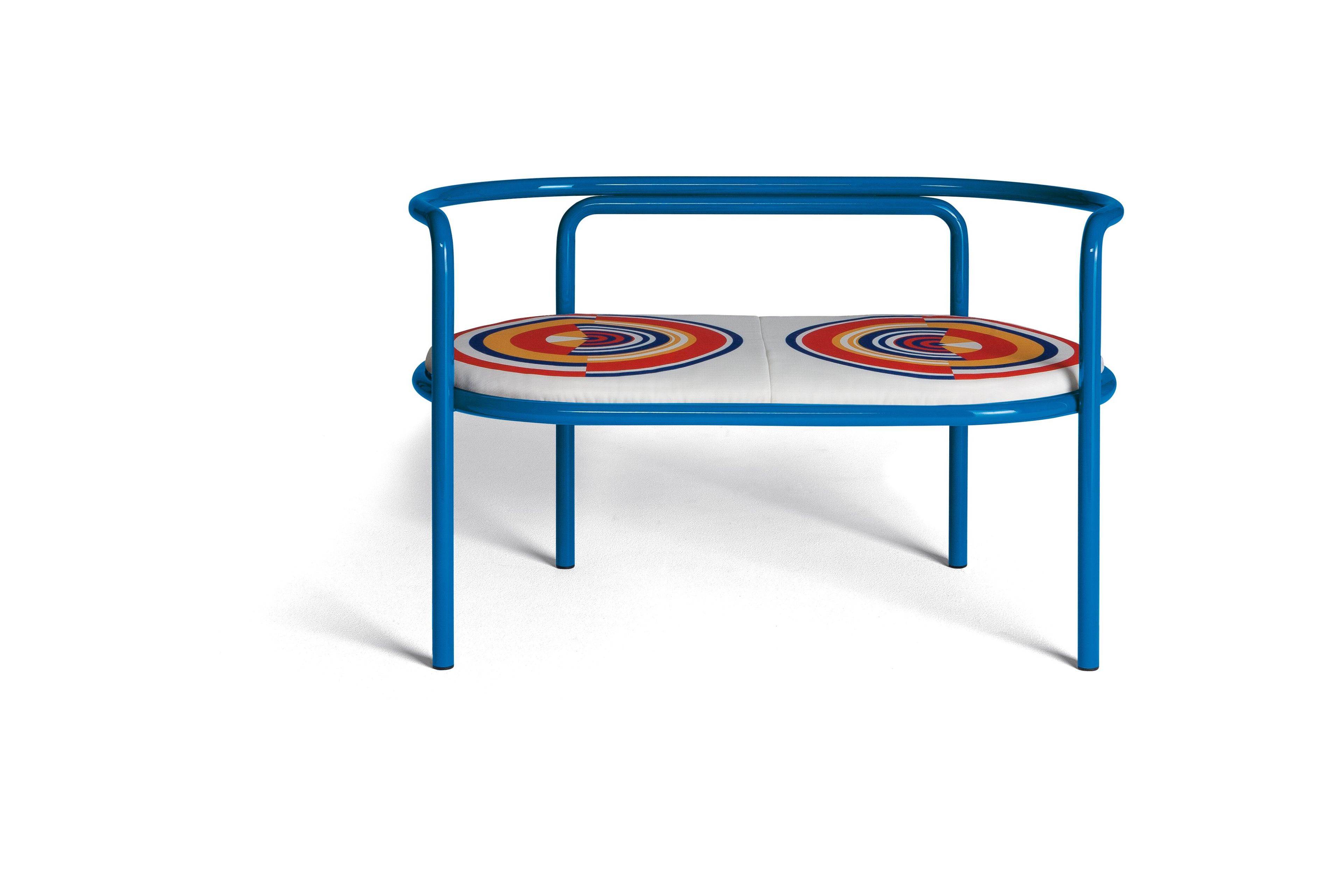 Стальная садовая скамейка с порошковым покрытием со спинкой Exteta Locus Solus ARCH-00137745 - Вид №17