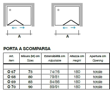 Душевая кабина из акрилового стекла с раздвижной дверью Metidea золото ARCH-00124732 - Вид №2