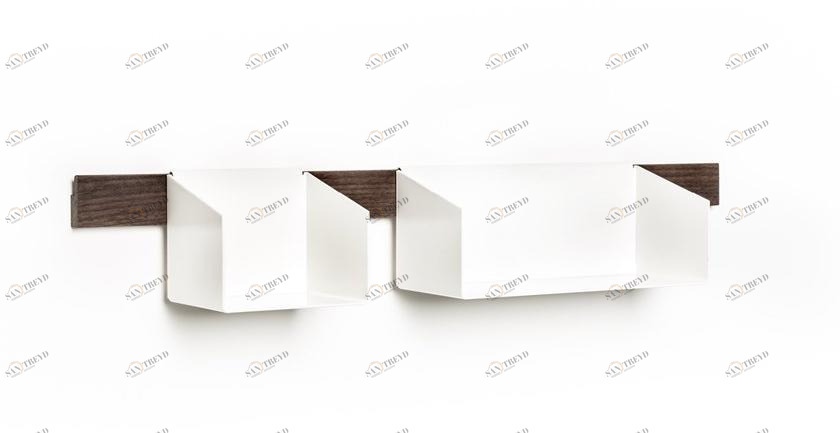 Atelier Belge Деревянная полка с металлическими контейнерами sun-id-1443567