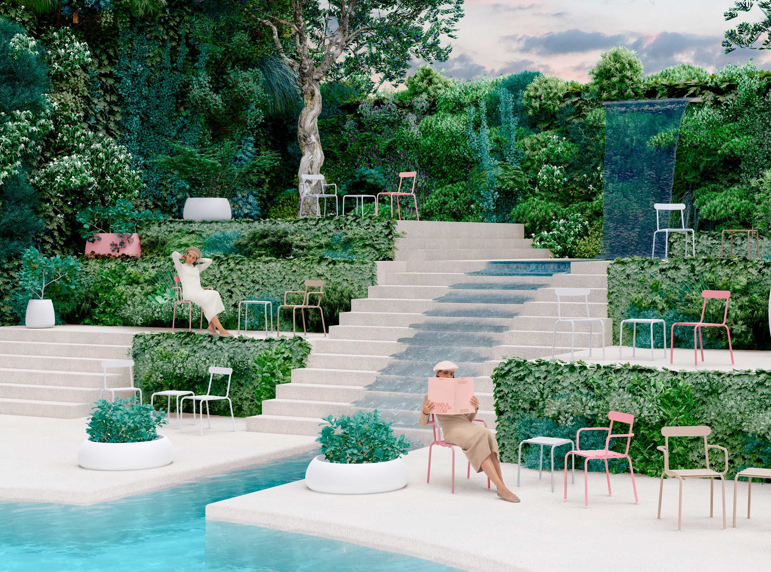 Алюминиевый журнальный столик с порошковым покрытием Diabla Easy ARCH-00138772 - Вид №14