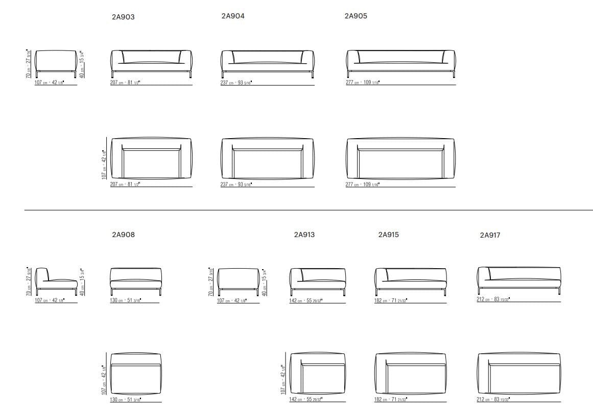 Ткань диван Flexform Перри ARCH-00000884 - Вид №5