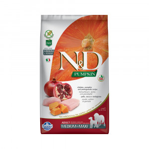 ПР0050177 Корм для собак N&D Pumpkin Line для средних и крупных пород курица с гранатом сух. 2,5кг Farmina