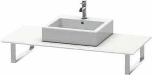 XL026C01818 Консоль для накладных раковин и встраиваемых умывальников, для угла слева X-Large #XL026C 550 мм Белый матовый, декор