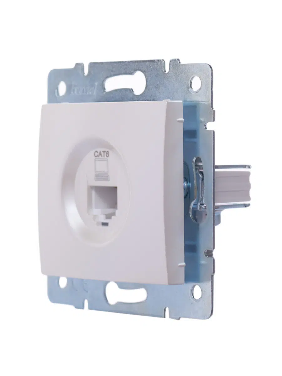 KARINA Розетка компьютерная Cat 6 жемчужный LEZARD 707-3088-140 - Вид №4