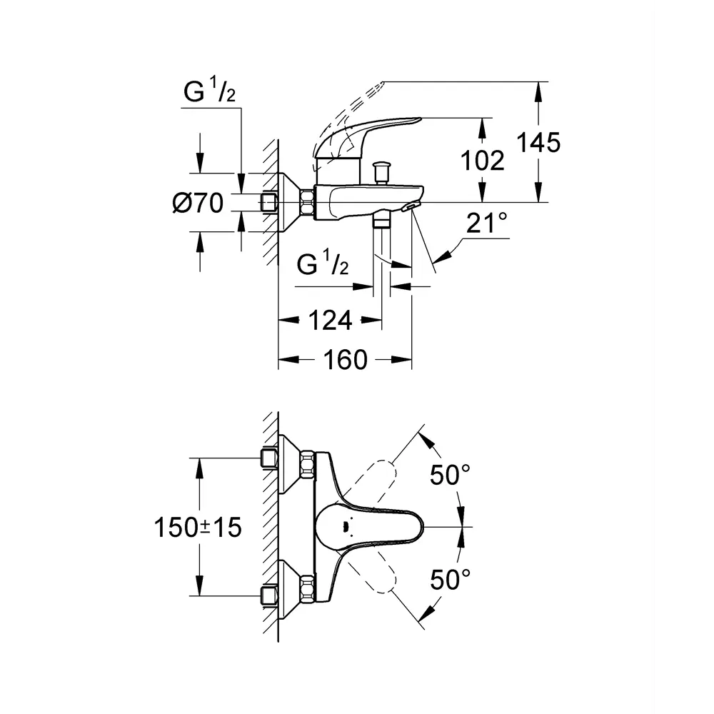 Смеситель для ванны Grohe Swift 13686179 STLM-2064212 - Вид №5
