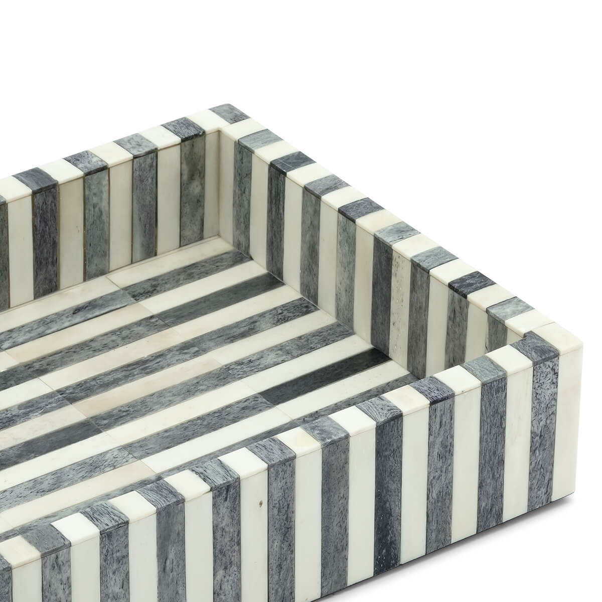 600853-WG ABHIKA ЛОТОК STRIPEY BG WHITE/GREY  - Вид №1