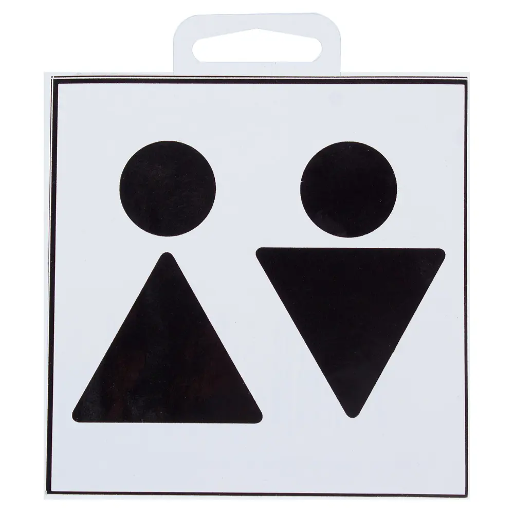 Duck&Dog Наклейка «Туалет Общий» для общественных помещений 81928260 DUCKANDDOG STLM-0013960