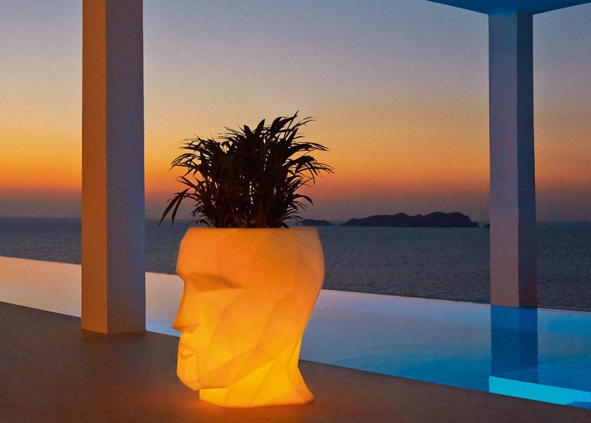 070362 Кашпо матовое светящееся LED 70см Vondom Adan - Вид №6