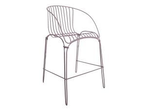 Садовый стул из оцинкованной стали с подлокотниками