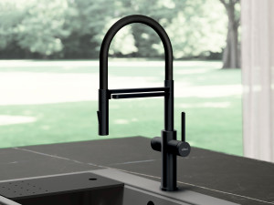 Смеситель для кухни на одно отверстие с ручным душем