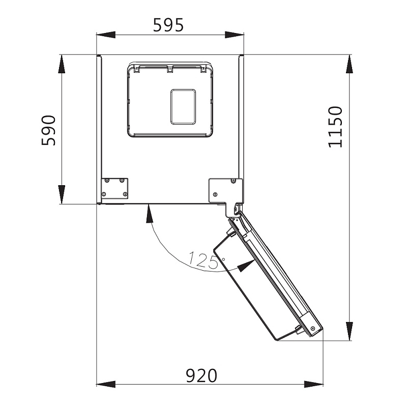5333136 Холодильник с морозильником   Korting KNFC 62029 GN черный STDN-0131330 - Вид №2