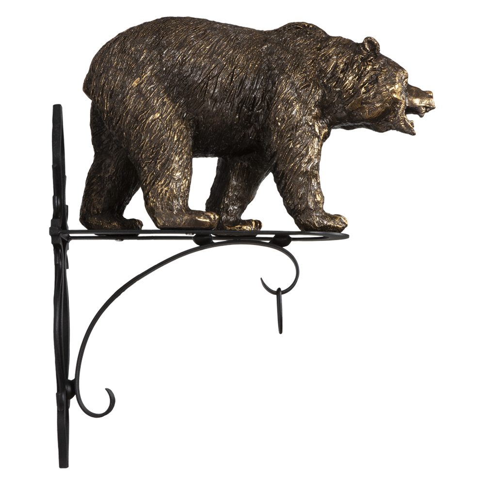 77075 Кронштейн для цветов Медведь Велес Бронза BOGACHO 4627163960376 - Вид №4